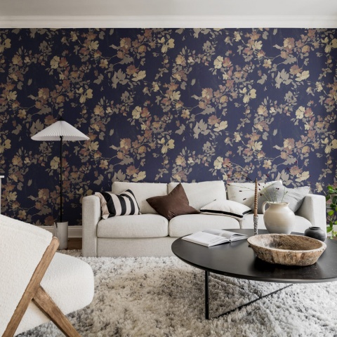 Fototapet, Blooming Garden, Dark Blue, Rebel Walls - Img 5