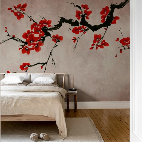 Fototapet, Blush of Spring, Red, Rebel Walls - Img 3