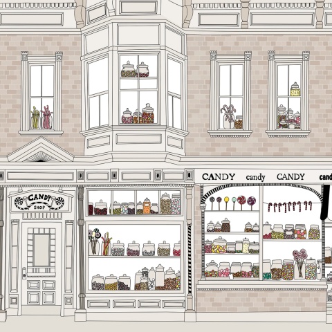 Fototapet, Candyshop, Beige, Rebel Walls - Img 2