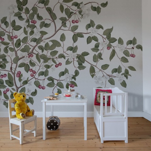 Fototapet, Cherries, White, Rebel Walls - Img 3