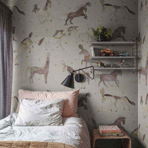 Fototapet, Circus Horses, Beige, Rebel Walls - Img 3