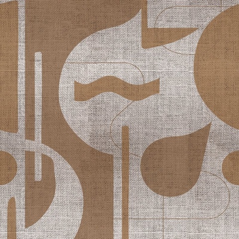 Fototapet Contours in Bold (cream) - personalizat, VLAdiLA - Img 2