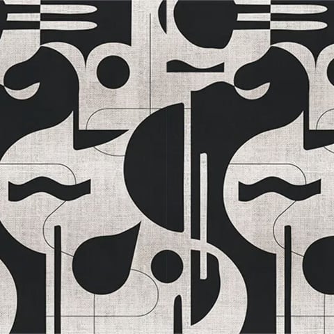 Fototapet Contours in Bold (Monochrome) - personalizat, VLAdiLA - Img 2