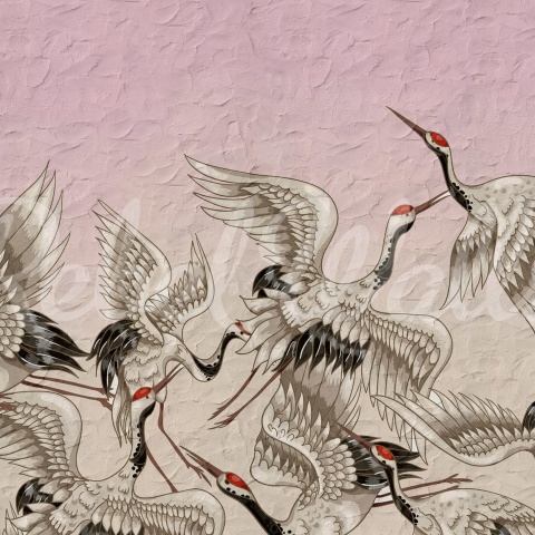 Fototapet, Crain Birds, Rose, Rebel Walls - Img 2