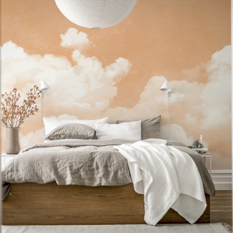 Fototapet, Cuddle Clouds, Peach Fuzz, Rebel Walls