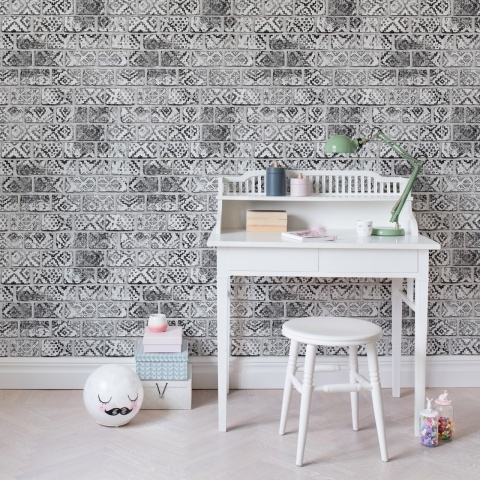 Fototapet, Decorated Bricks, Rebel Walls - Img 3
