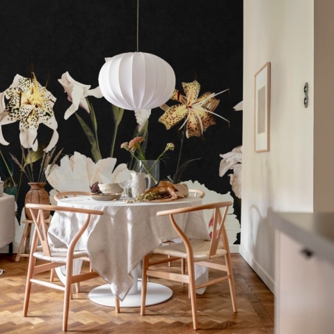 Fototapet, Dramatic Bouquet, Black, Rebel Walls