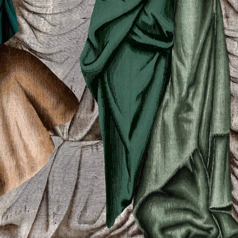 Fototapet Drapery, Emerald, Coordonne - Img 2