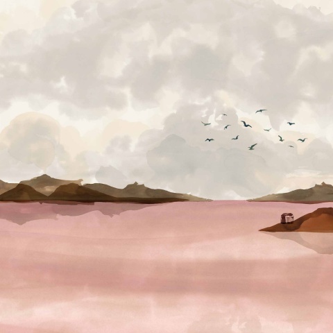 Fototapet Dungeness View, Pink, Coordonne - Img 2