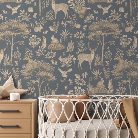 Fototapet Fantastic Forest - Vintage Blue, Kikki Belle - Img 5