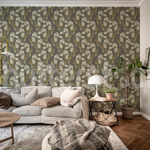 Fototapet, Garland Flora, Brown, Rebel Walls