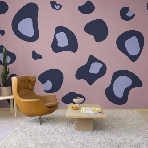 Fototapet, Giant Leopard, Pink, Rebel Walls