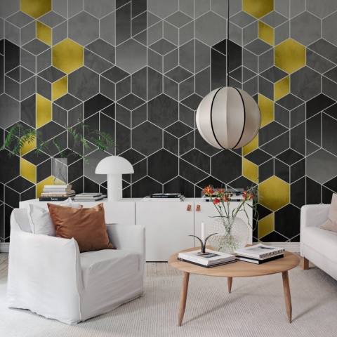 Fototapet, Gradient Geometry, Graphite, Rebel Walls - Img 4