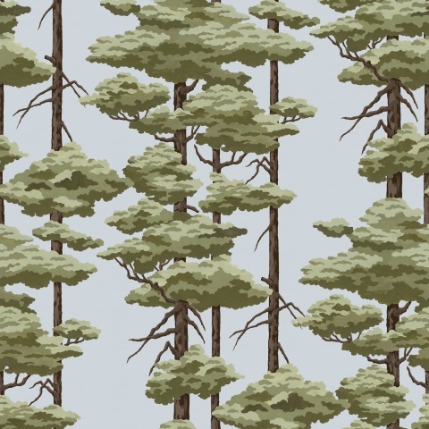 Fototapet, Highland Pines, Blue, Rebel Walls - Img 2