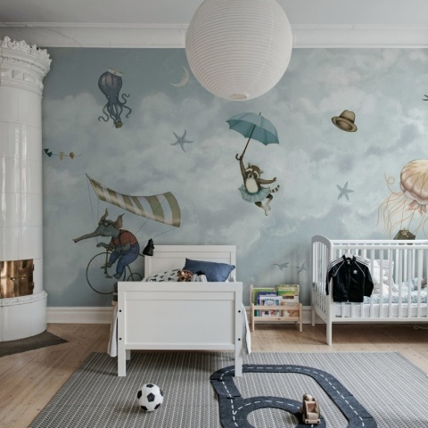 Fototapet, In the Clouds, Light Blue, Rebel Walls