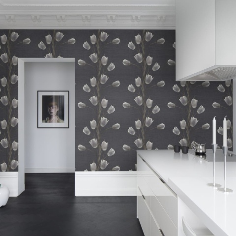 Fototapet, La Vie En Tulipe, Black, Rebel Walls - Img 4