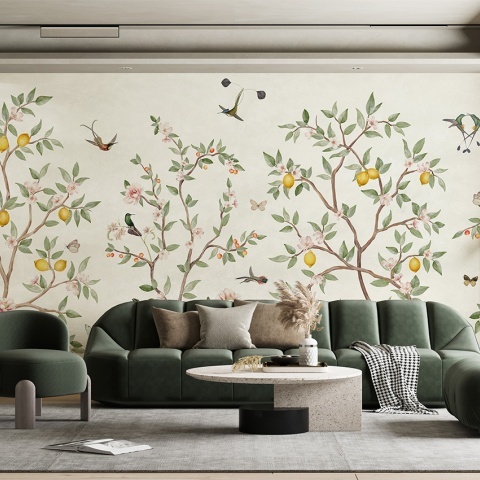 Fototapet Lemon Tree Chinoiserie - White, Sir Edward - Img 5