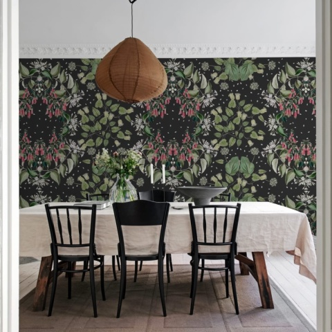 Fototapet, Lotus, Black, Rebel Walls - Img 3