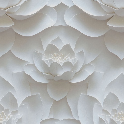 Fototapet, Lotus Dream, White, Rebel Walls - Img 2