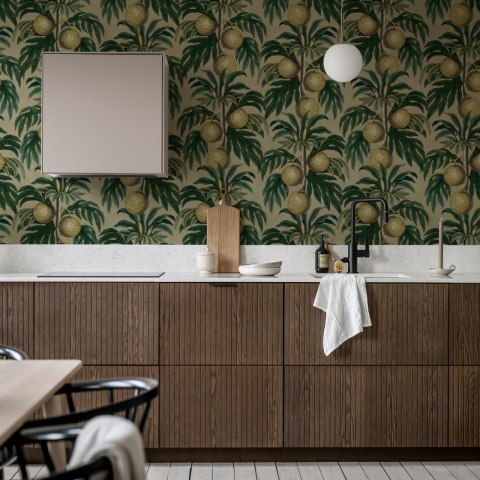 Fototapet, Lush Lemons, Beige, Rebel Walls