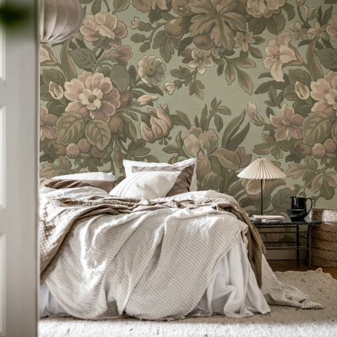 Fototapet, Majestic Vintage Garden, Dusty Pink, Rebel Walls - Img 3