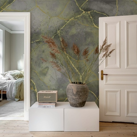 Fototapet, Marble Watercolor, Gray, Rebel Walls
