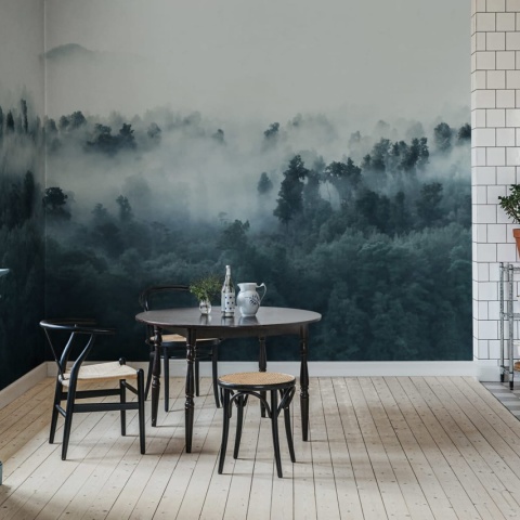 Fototapet, Misty Woodland, Blue, Rebel Walls - Img 6