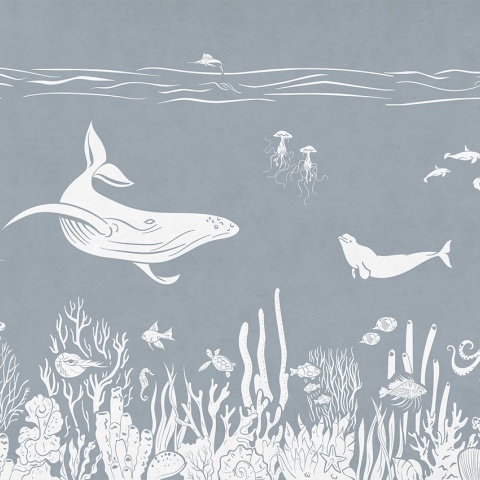 Fototapet Monochrome Sea - Blue, Kikki Belle - Img 2
