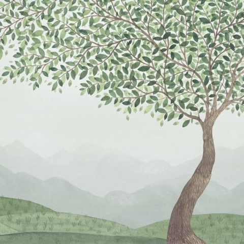 Fototapet, Mountain Tree, Green, Rebel Walls - Img 2