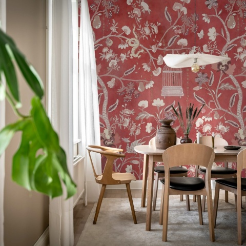 Fototapet, Mystic Garden, Red, Rebel Walls