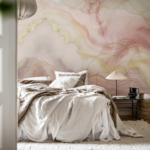 Fototapet, Opulence Dots, Pink Marble, Rebel Walls - Img 3