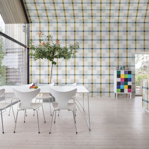Fototapet, Outside The Box, Yellow & Gray, Rebel Walls