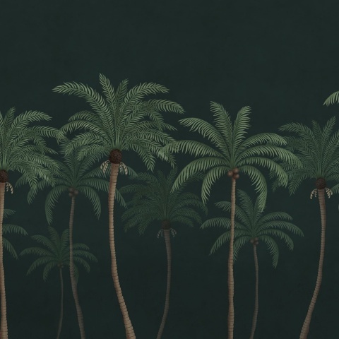 Fototapet, Palm Parade, Black, Rebel Walls - Img 2