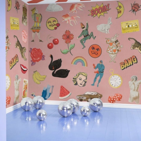 Fototapet, Patches, Pink, Rebel Walls - Img 3