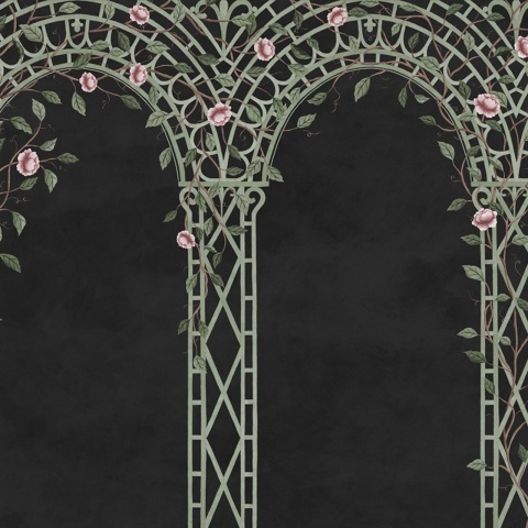 Fototapet, Poetic Trellis, Black, Rebel Walls - Img 2