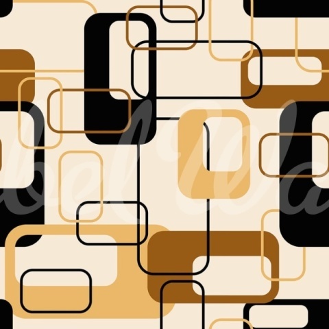 Fototapet, Retro Squares, Brown, Rebel Walls - Img 2