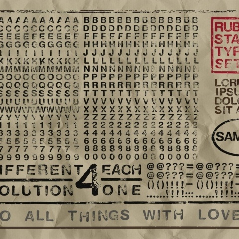 Fototapet, Rubber Stamp, wide, Rebel Walls - Img 2