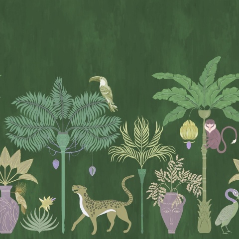 Fototapet, Savanna Chic, Green, Rebel Walls - Img 2