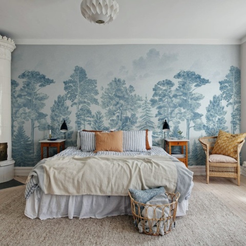Fototapet, Scandinavian Bellewood, Vintage Blue, Rebel Walls