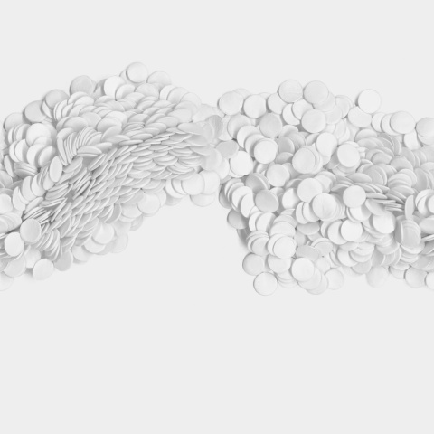 Fototapet, Scattered Dots, White, Rebel Walls - Img 2