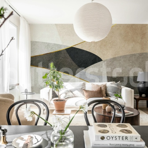 Fototapet, Shapes and Forms, Beige, Rebel Walls