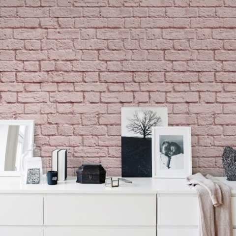 Fototapet, Soft Bricks, Pink, Rebel Walls - Img 8