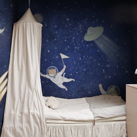 Fototapet, Space Cats, Dark Blue, Rebel Walls