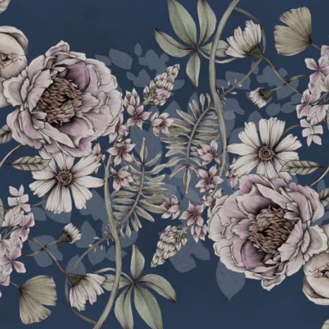 Fototapet, Spring Flower, Dark blue, Rebel Walls - Img 2