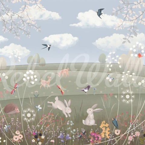 Fototapet, Spring Meadow, Multi, Rebel Walls - Img 2