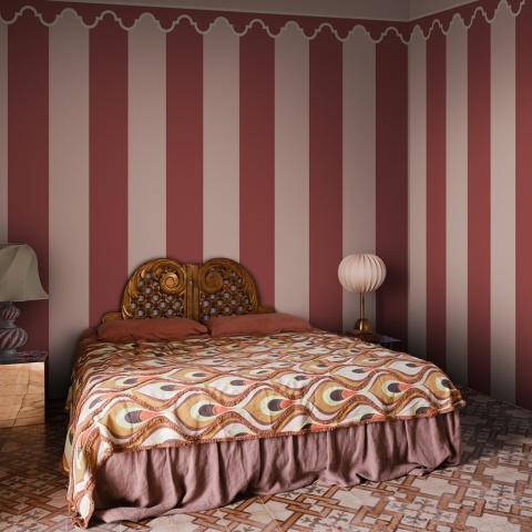 Fototapet, Stripe Chateau, Pink, Rebel Walls