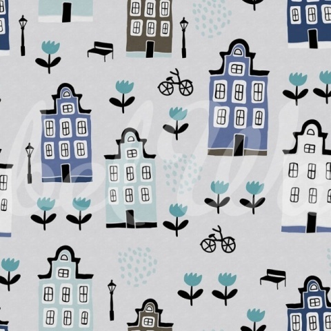 Fototapet, Sweet Town, Blue, Rebel Walls - Img 2