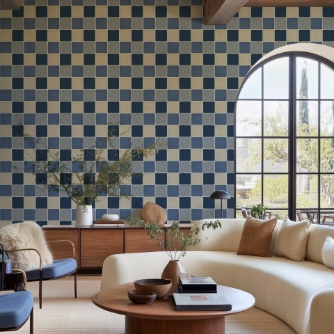 Fototapet, Tile, Blue, Rebel Walls