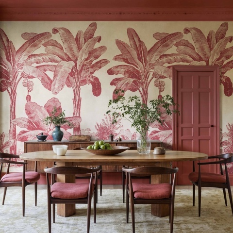Fototapet, Timeless Tropics, Red, Rebel Walls - Img 3