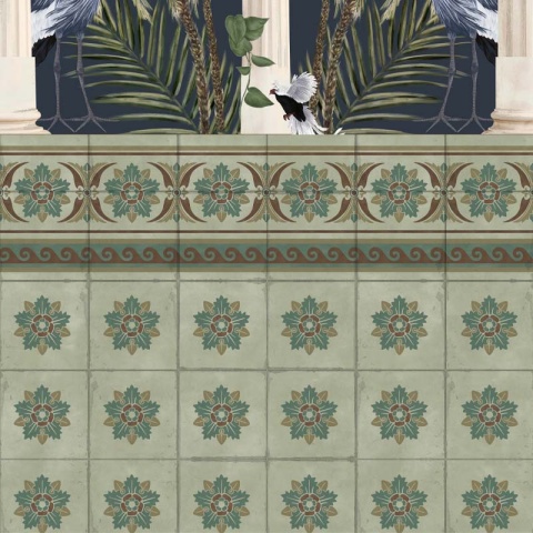 Fototapet Tropical columns (dark), VLAdiLA - Img 3